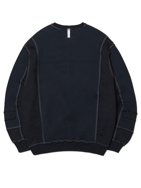 【NOMANUAL】RAW EDGE C.B SWEATSHIRTS / 【ノーマニュアル】ロゴプリント長袖スウェットシャツ