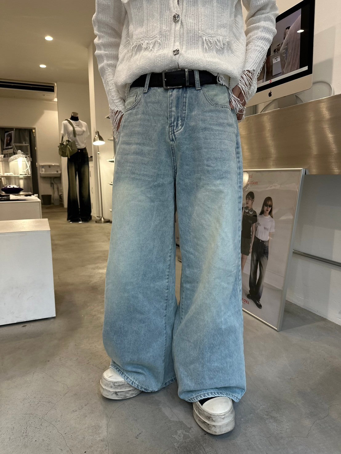 国際配送【LUV CODE】denim wide pants