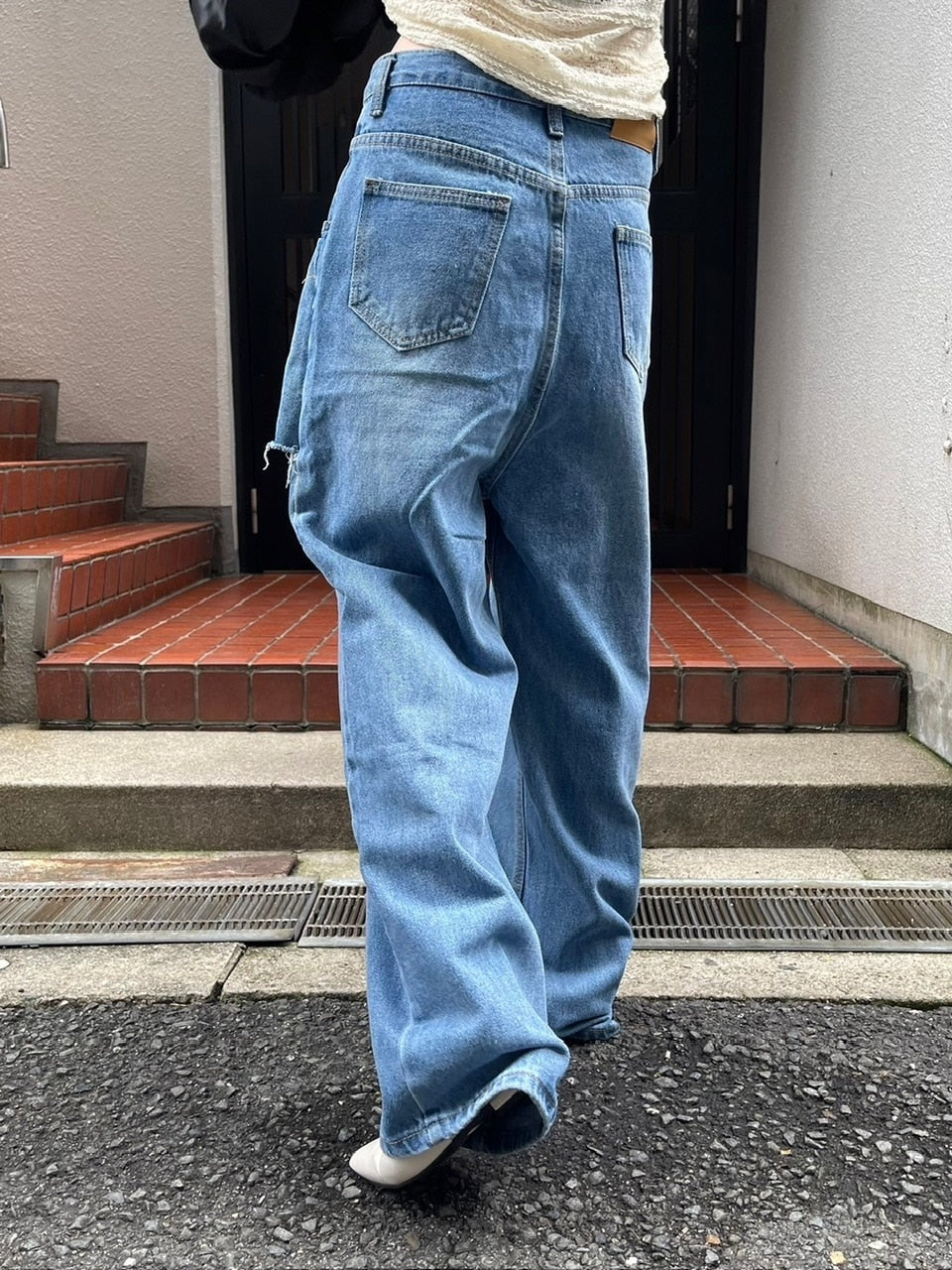 受注制【oaks】skirt layered denim pants