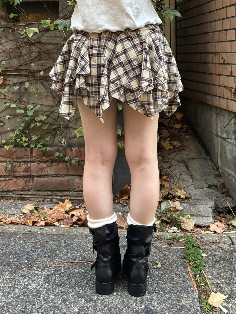 受注制【oaks】check mini skirt (2color)