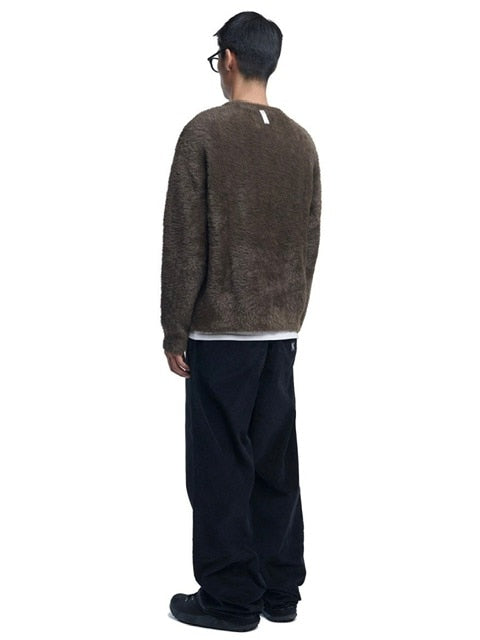 【NOMANUAL】CROPPED HAIRY KNIT 2 / 【ノーマニュアル】クロップドヘアリー長袖ニット
