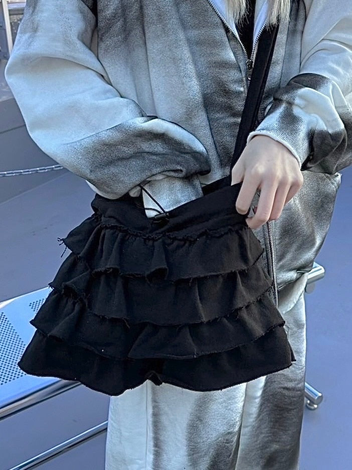 受注制【nmtc +】frill shoulder bag (2color)