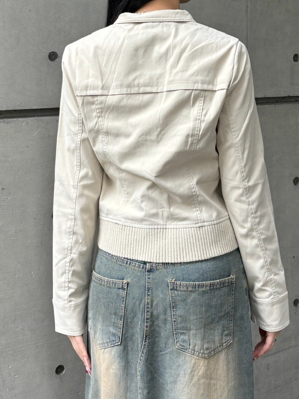 受注制【oaks】vintage patchwork cropped jacket