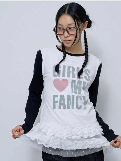 【FANCY CLUB】DOT LAYERED DRESS