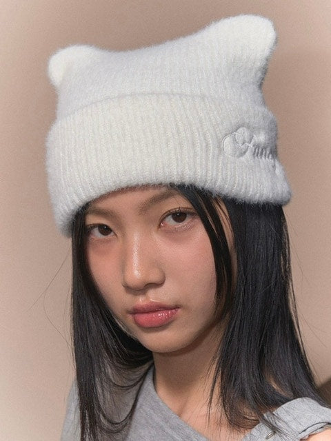 【FANCY CLUB】SOFT CREAM BEANIE / 【ファンシークラブ】ソフトクリーム猫耳ニット帽子