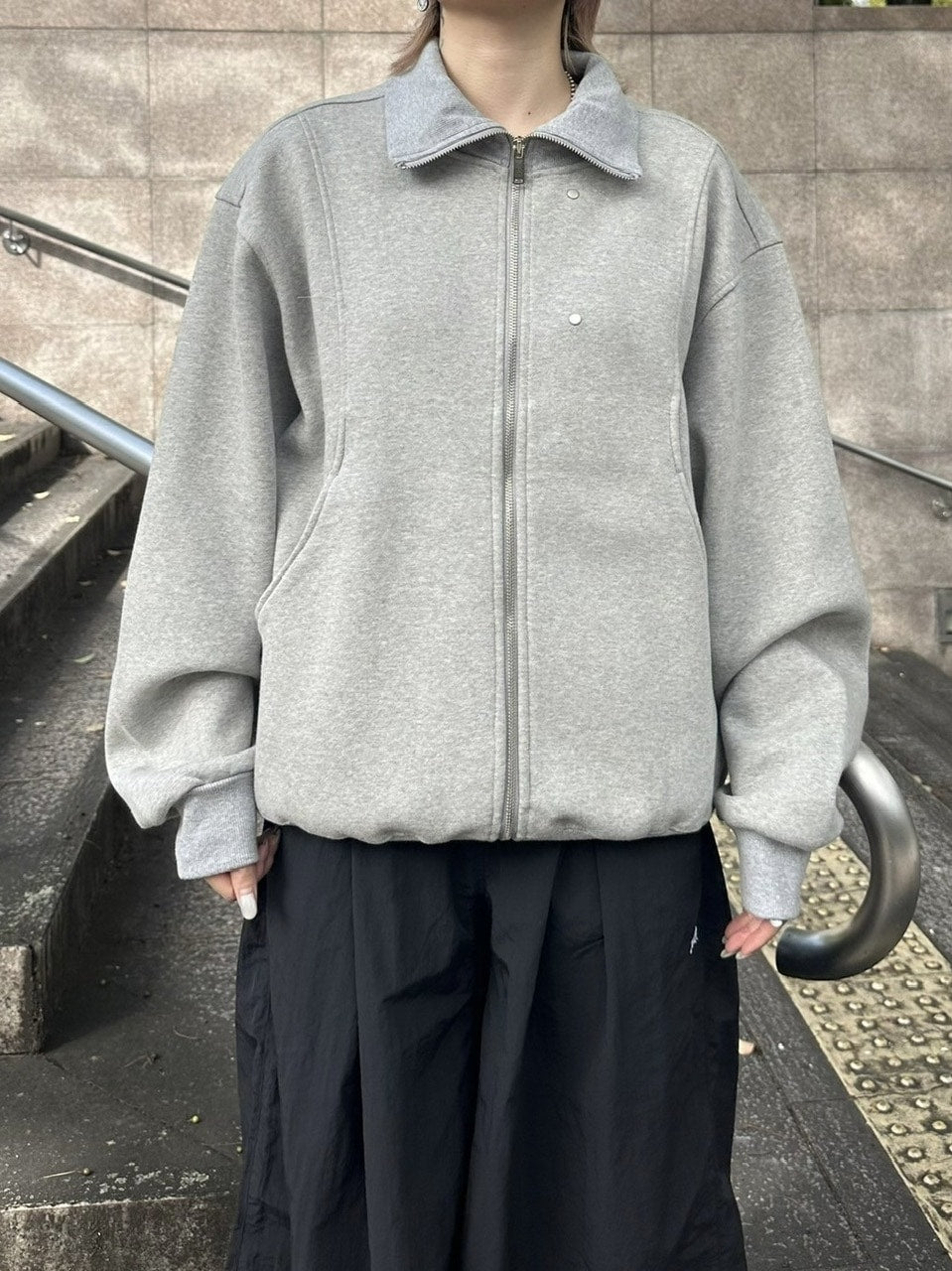 受注制【youll】high neck zip up sweat (2color)