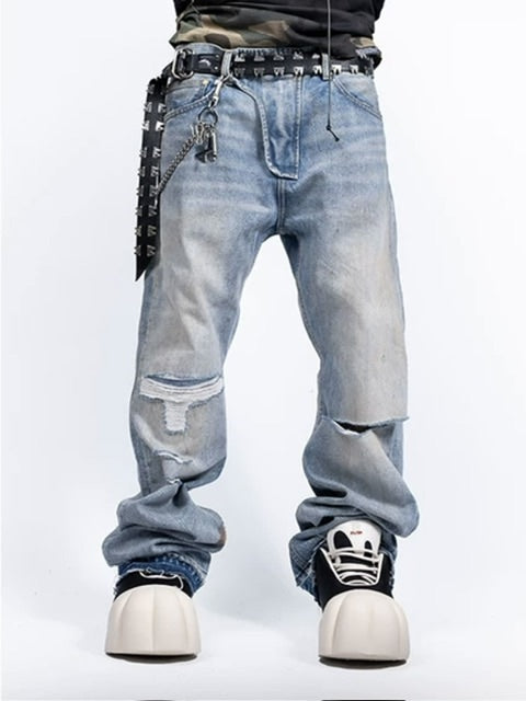【F.V.V.O】Distressed Denim Pants