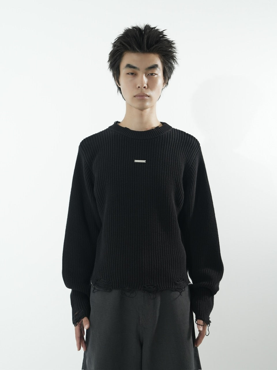 CS】mock neck damage knit – PRESSING WEB SHOP