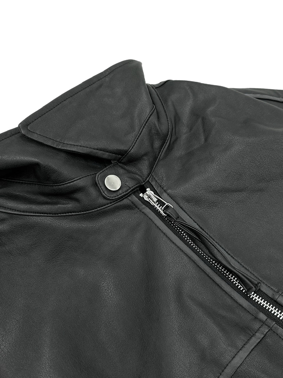 大阪店WEB限定受注制【Chikashitsu +】washing vegan leather jacket (2color)