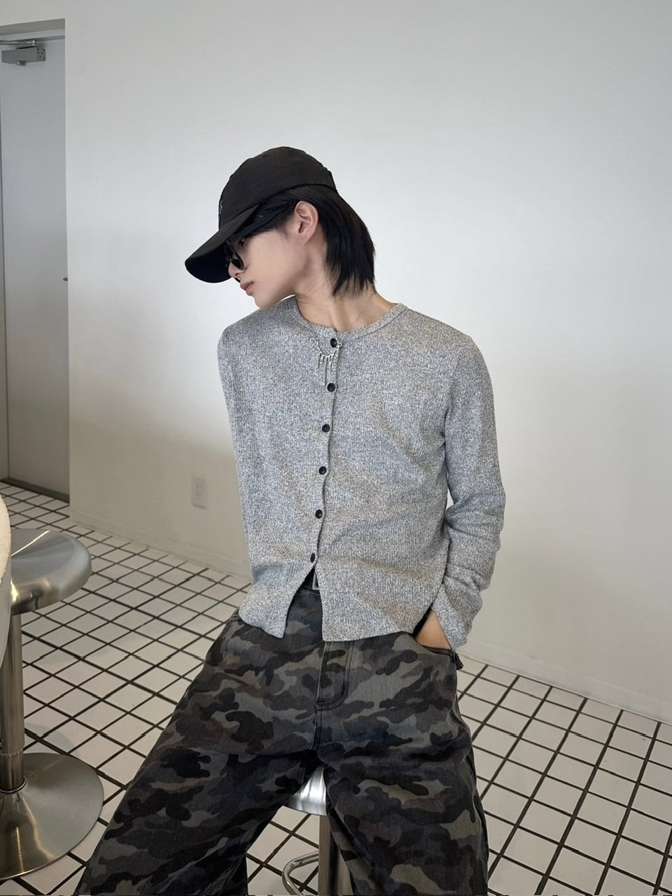 【LUV CODE】camouflage denim wide pants