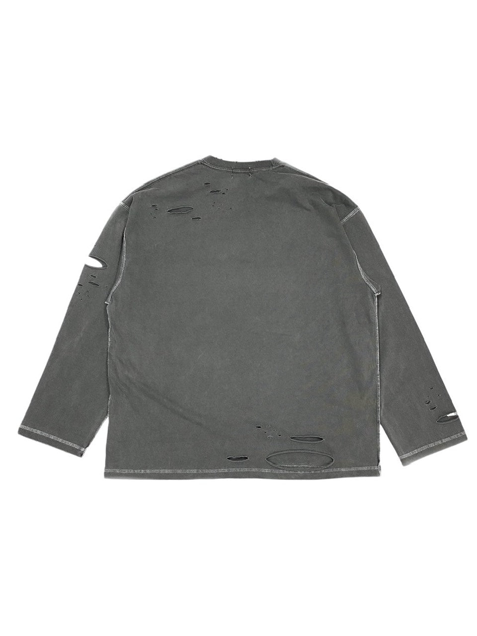 受注制【Never mind the XU】damage long sleeve tee 2 (3color)