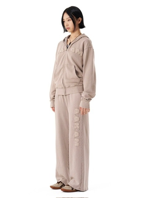 AAKAM】Washed Logo Zip-Up Hoodie – PRESSING WEB SHOP