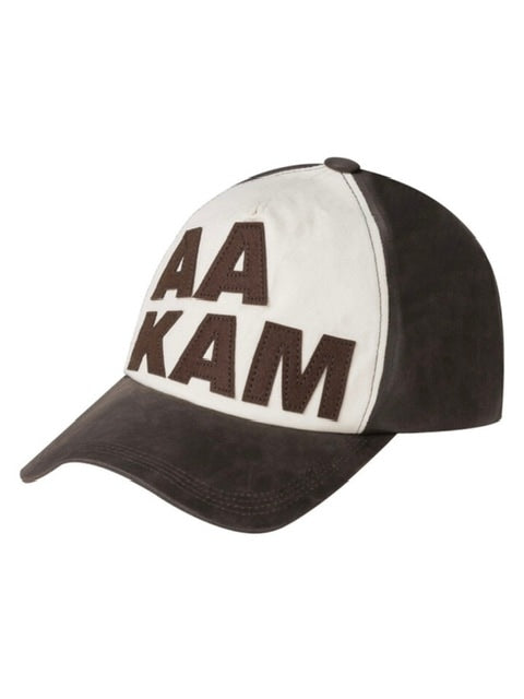 【AAKAM】Leather Patch Ball Cap