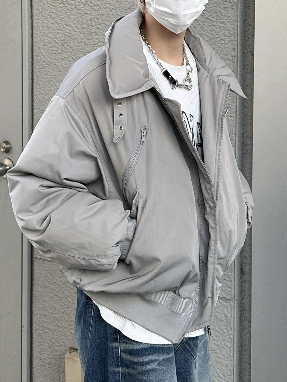 大阪店WEB限定【Chikashitsu +】stand neck padding jacket (2color)