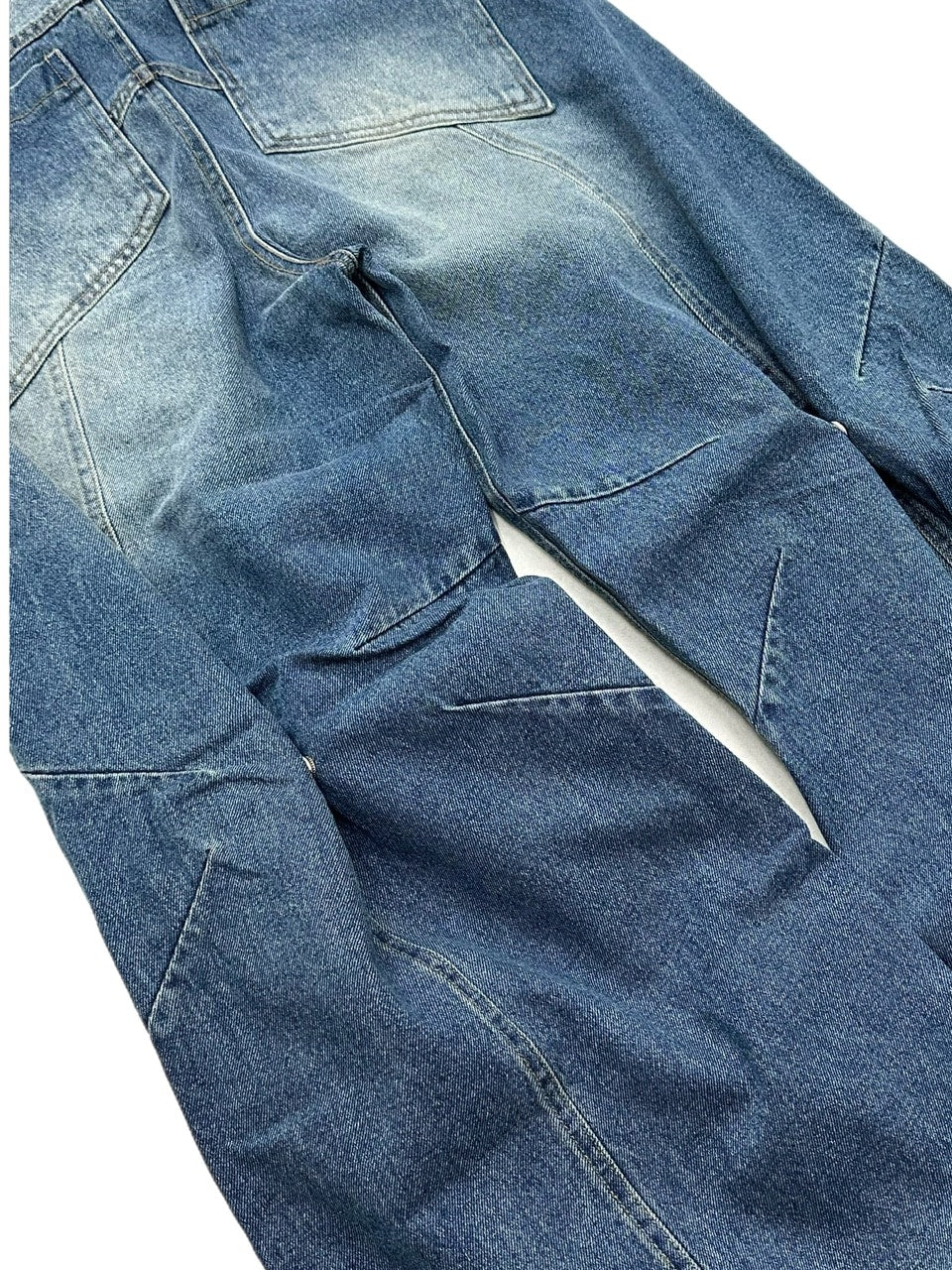 大阪店WEB限定受注制【Chikashitsu +】back snap wide flare denim pants (2color)