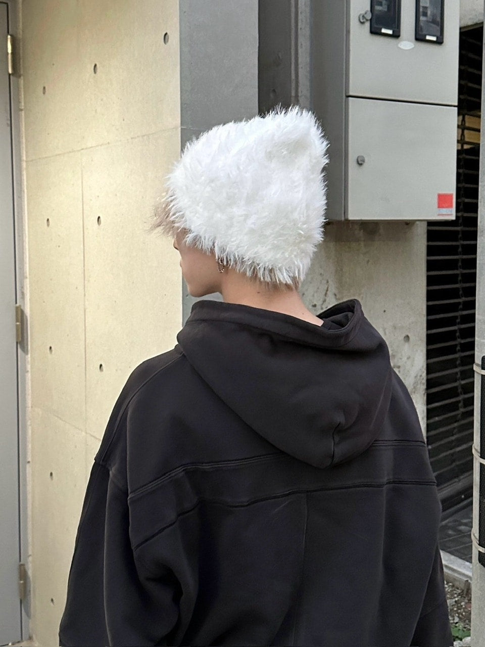 受注制【Chikashitsu +】volume fur beanie (4color)
