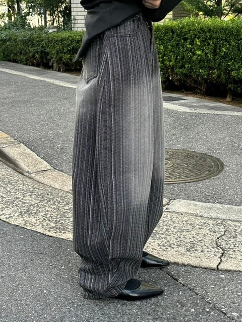 受注制【oaks】stripe design buggy pants