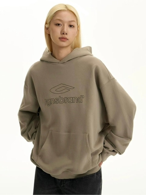 【TGNS】Line Logo Hooded Sweatshirt
