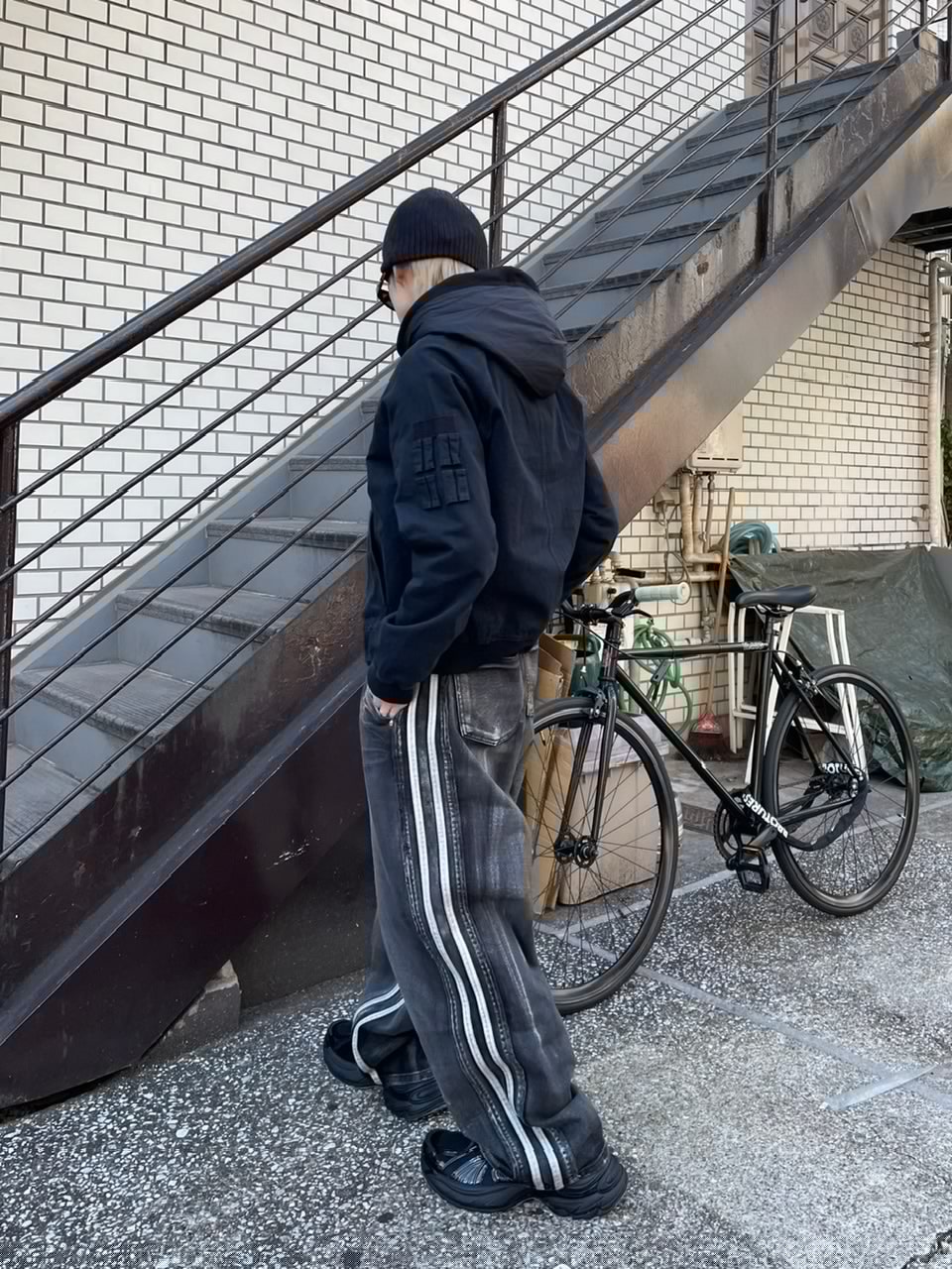 受注制【nmtc +】side line wash denim pants (2color)