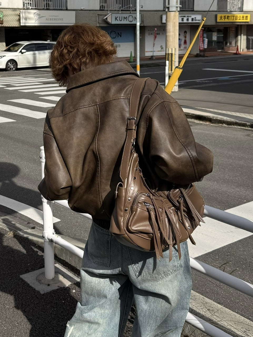 国際配送【RENOL】rivet leather bag