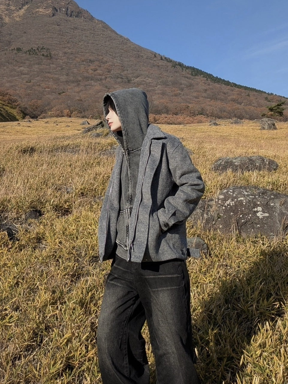 【LUV CODE】brushed zip up jacket