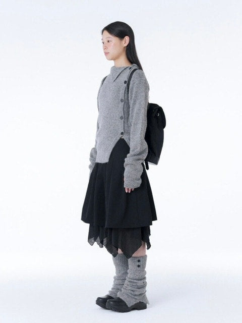 【Miseki seoul】Button knit leg warmer