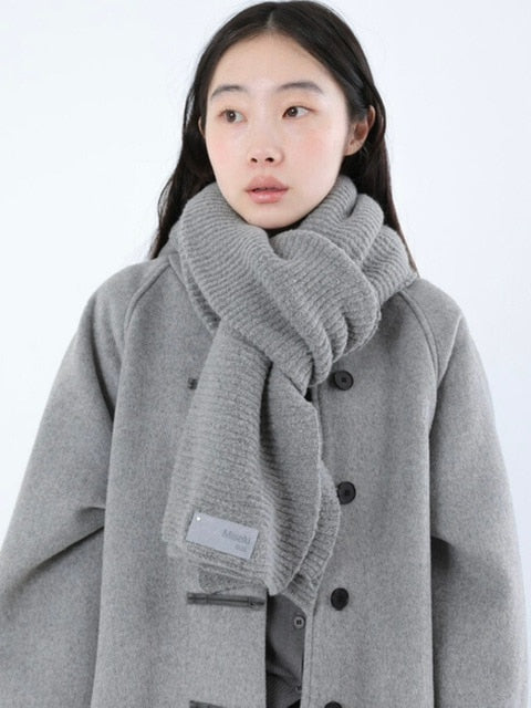 【Miseki seoul】Patch knit muffler