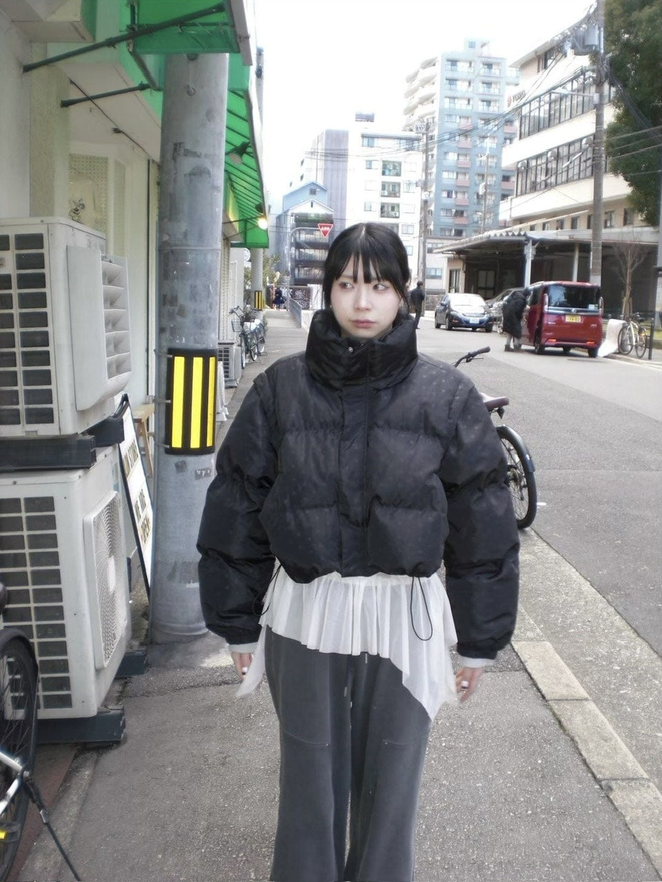 受注制【oaks】dot design corpped padding blouson