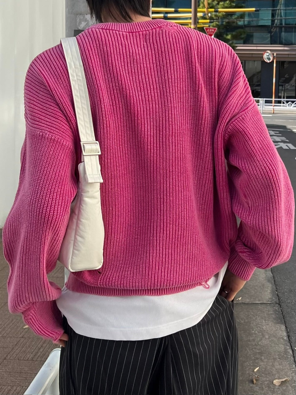 【Chikashitsu +】vintage wash damage knit (3color) / 【チカシツプラス】ビンテージウォッシュダメージ長袖ニット