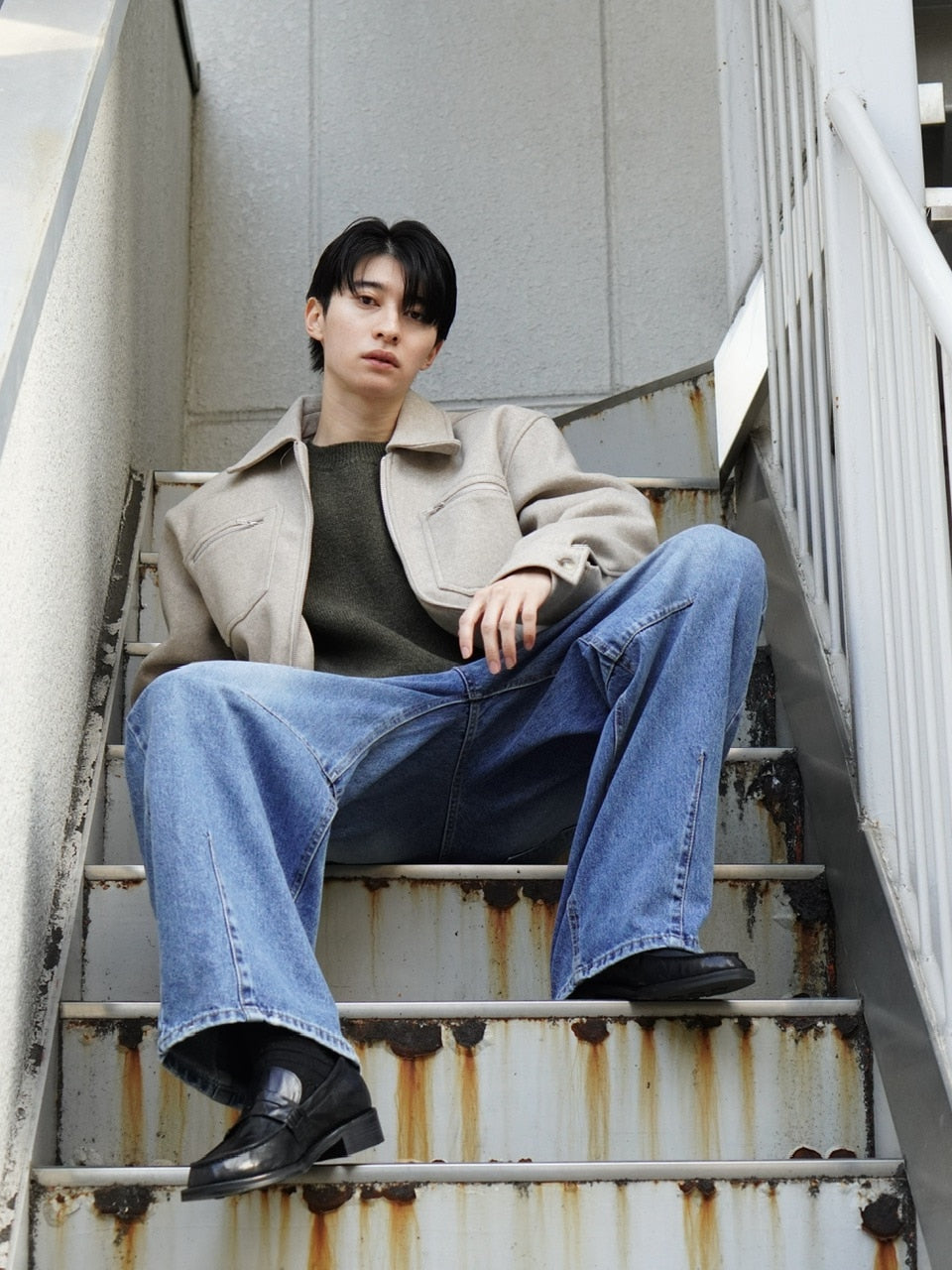 チャウヌ 東京店WEB限定【Chikashitsu +】clear wool blouson (3color