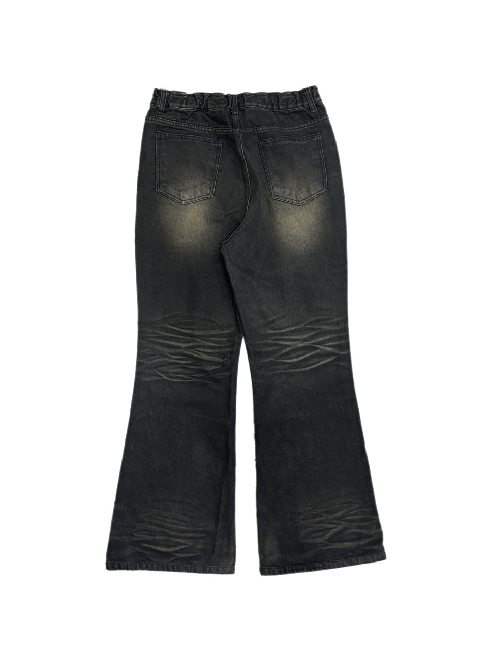 受注制【Chikashitsu +】phantom flare denim pants (2color) / 【チカシツプラス】フレアデニムパンツ