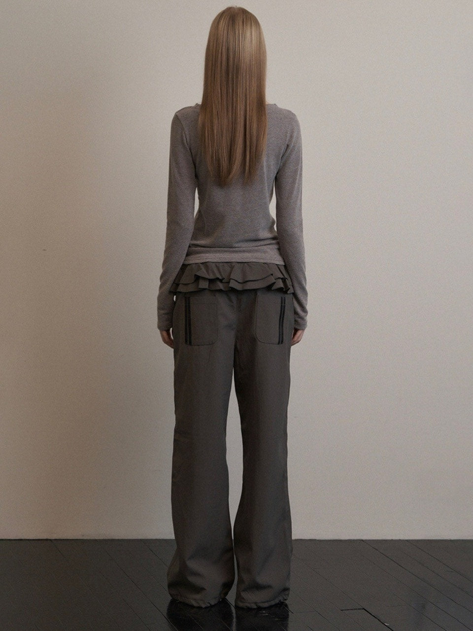 【SETUP-EXE】FRILL SPORTY PANTS