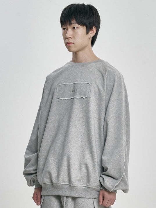 【AJOBYAJO】Raw Edge Batwing Sweatshirt