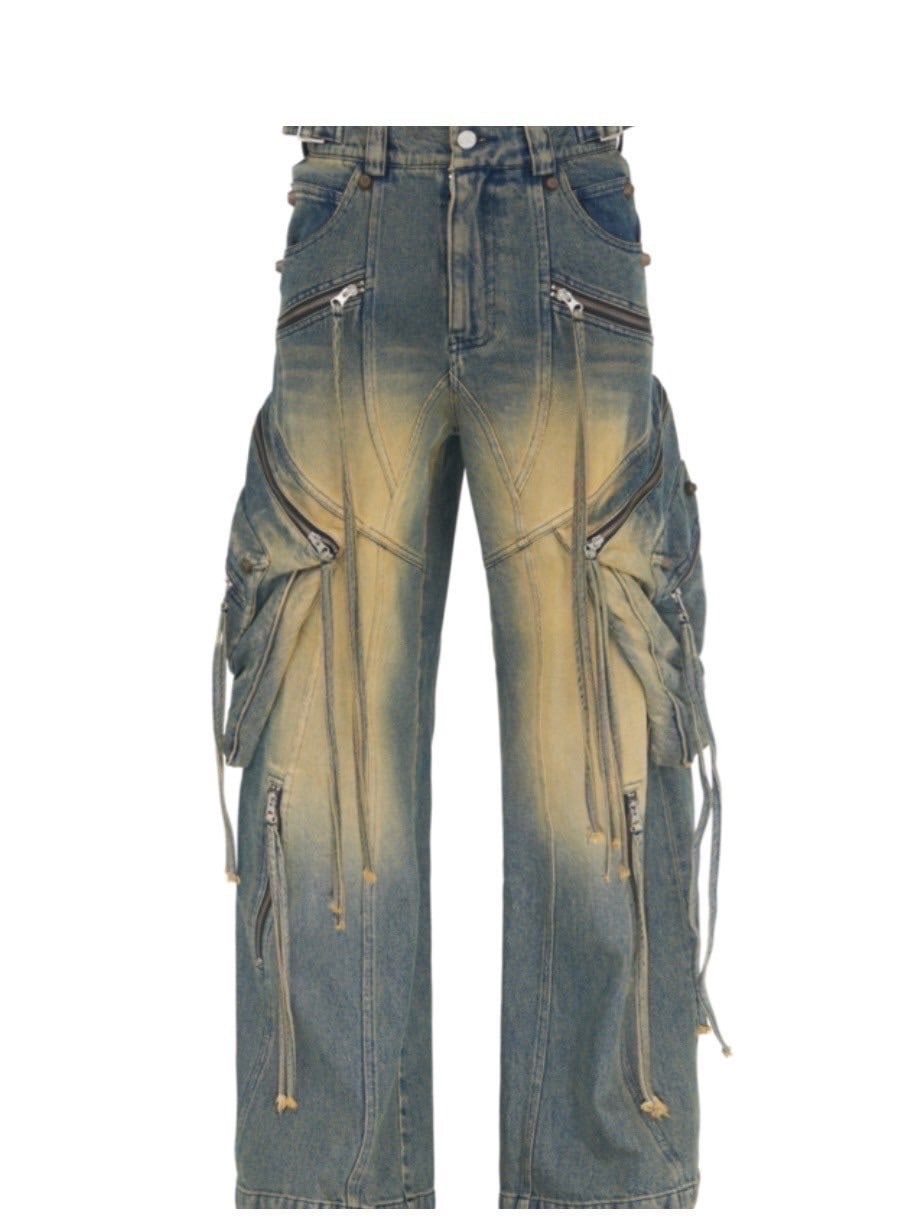 【SURGERY】oblique cargo jeans / 【サージェリー】カーゴデニムパンツ