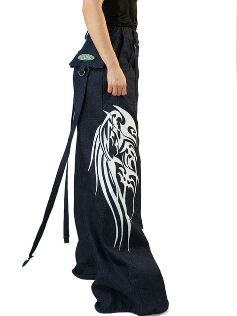 【ESQAPE】MECHA TRIBE PRINT TROUSERS