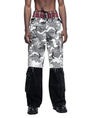 【The Boy Has No Patience】Prince Of Darkness Camouflage Stitching Four-In-One Overalls