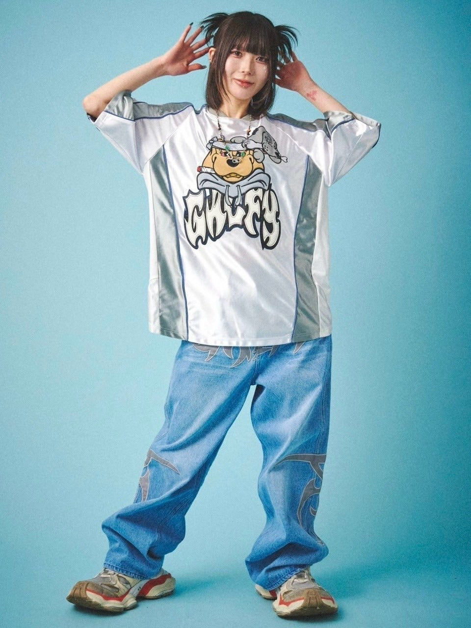 【GALFY】病みに争いしサイバーTシャツ