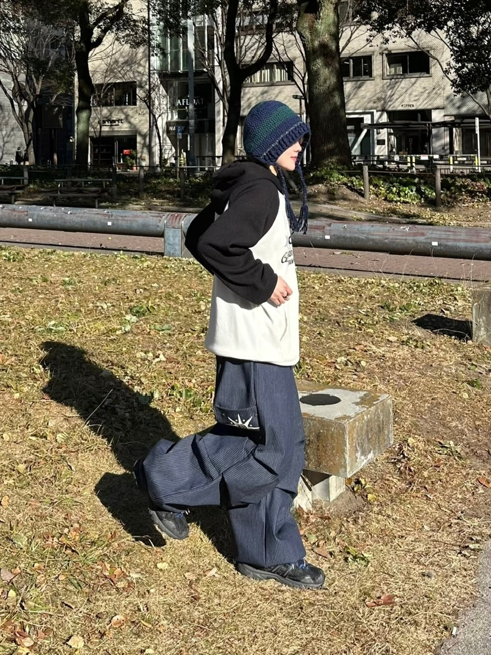 受注制【youll】stripe carpenter pants (2color)