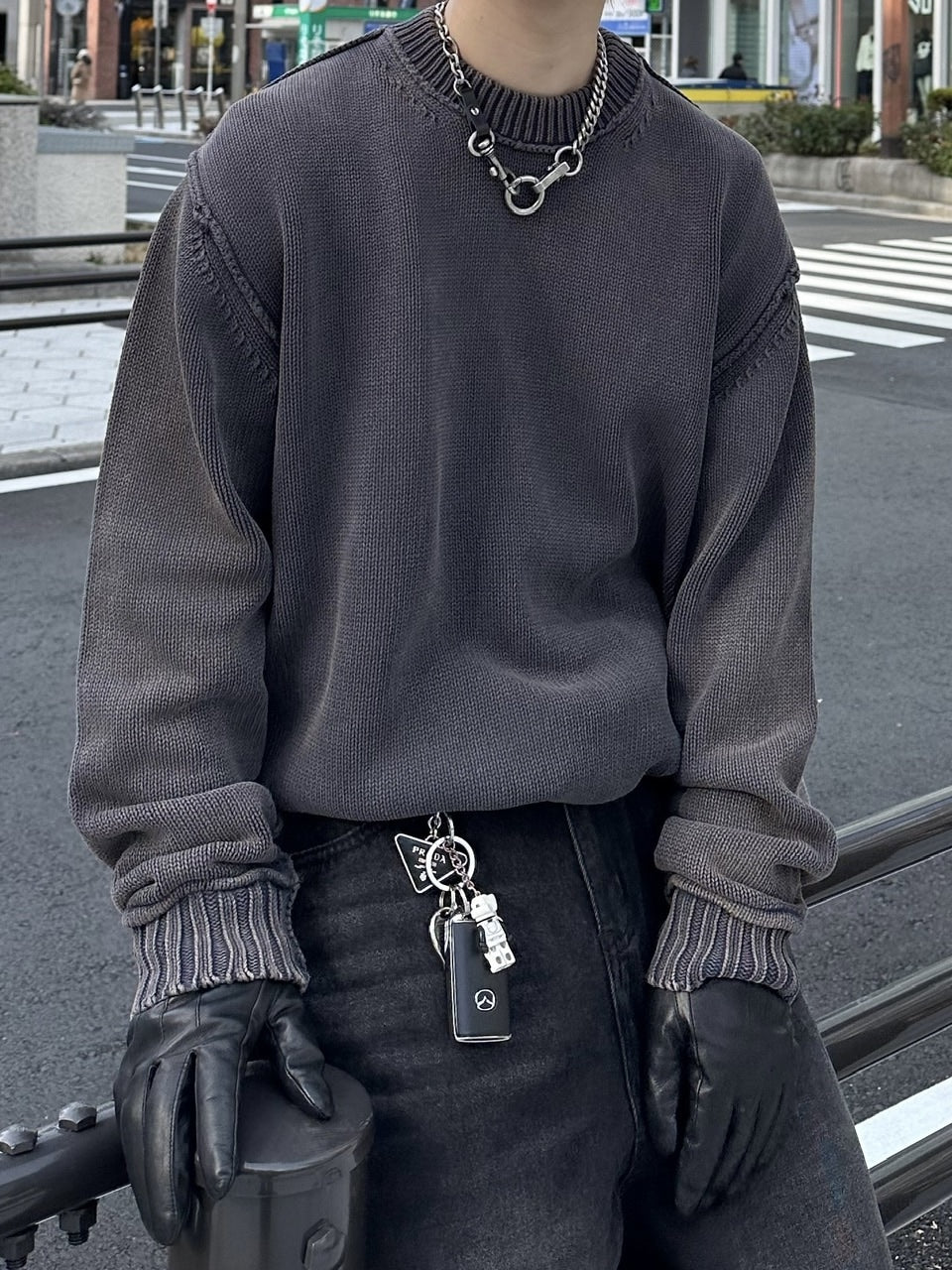 大阪店WEB限定【Chikashitsu +】pigment dyeing knit