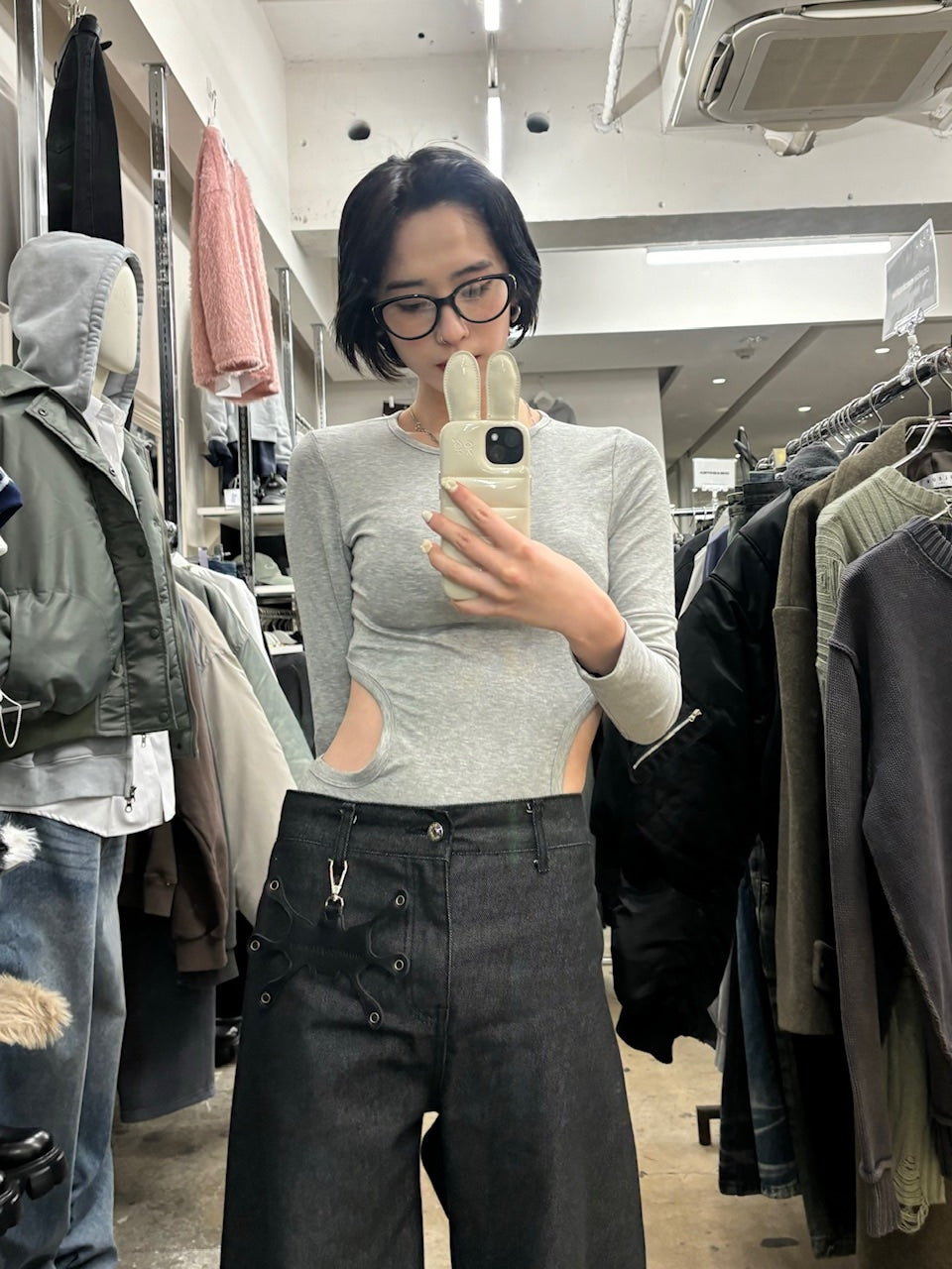 【oaks】side slit long sleeve (2color)