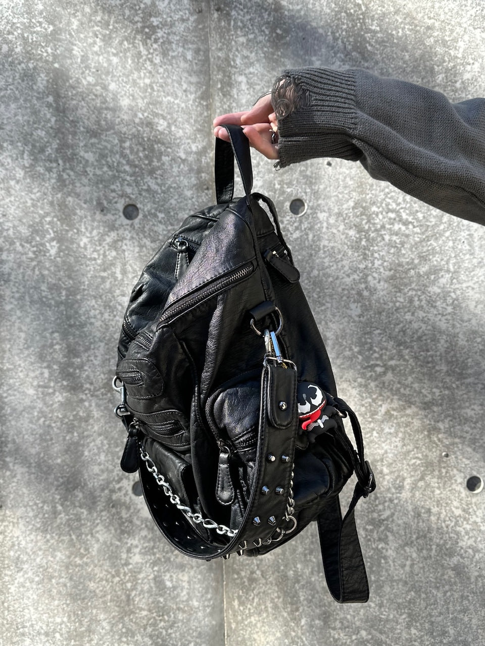 大阪店WEB限定受注制【Chikashitsu +】leather studs backpack