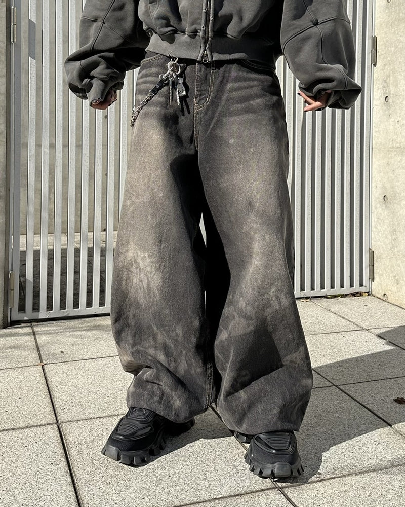 大阪店WEB限定受注制【Chikashitsu +】dirty wash balloon denim pants