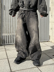 大阪店WEB限定受注制【Chikashitsu +】dirty wash balloon denim pants