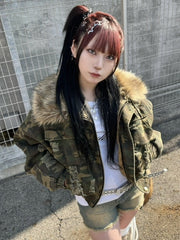 受注制【Never mind the XU】damage military jacket