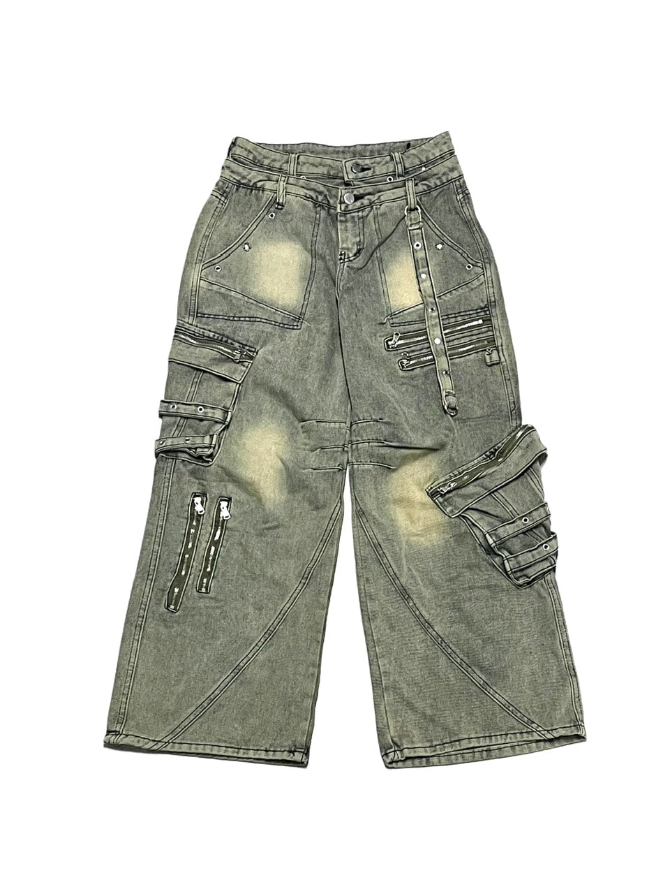 受注制【Never mind the XU】layered denim pants / 【エックスユー ドッグ】レイヤードデニムパンツ