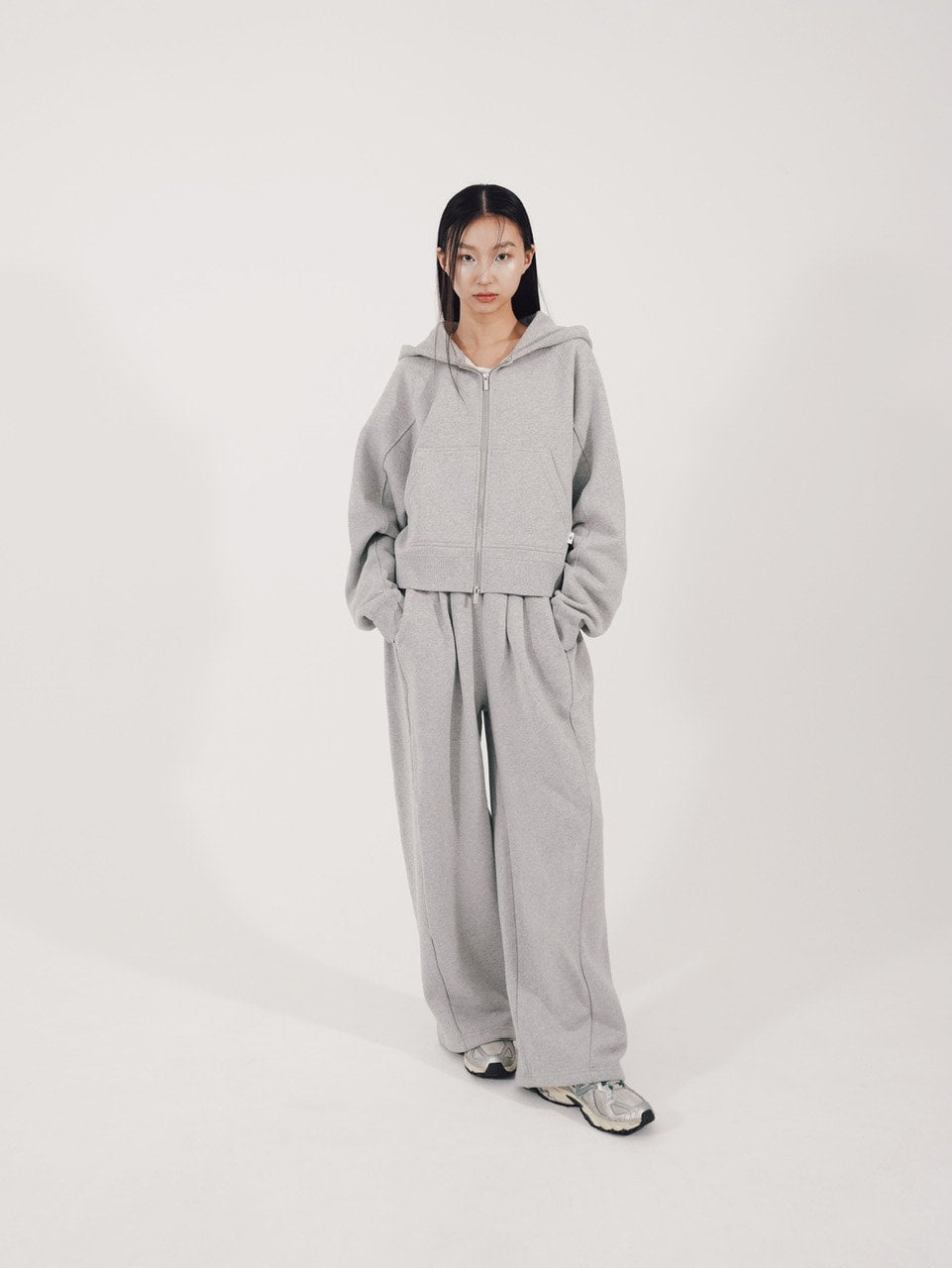 【CS】2tuck sweat pants (gray)