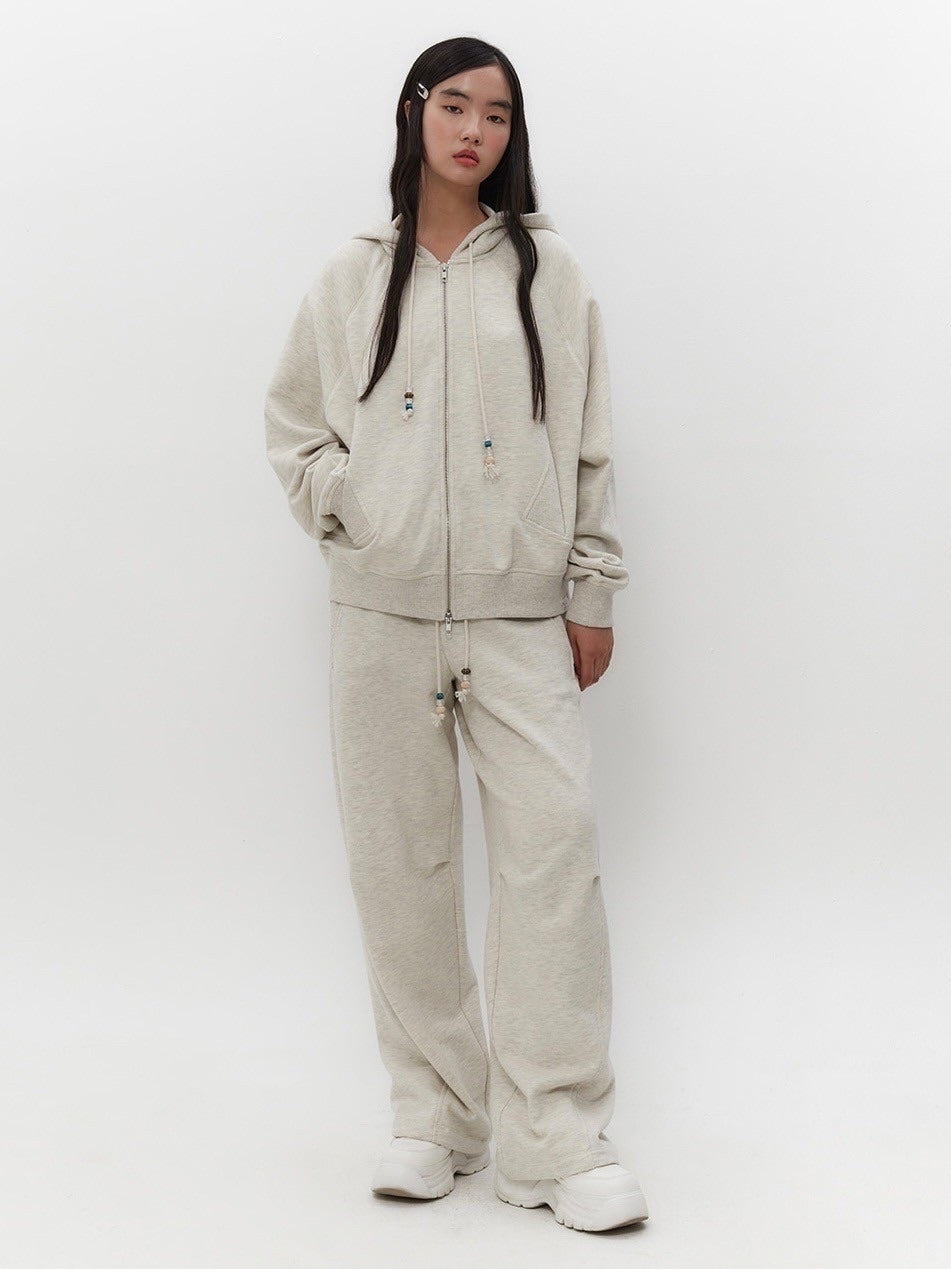 【TUOMIO】STRING CHARM HOOD ZIP-UP