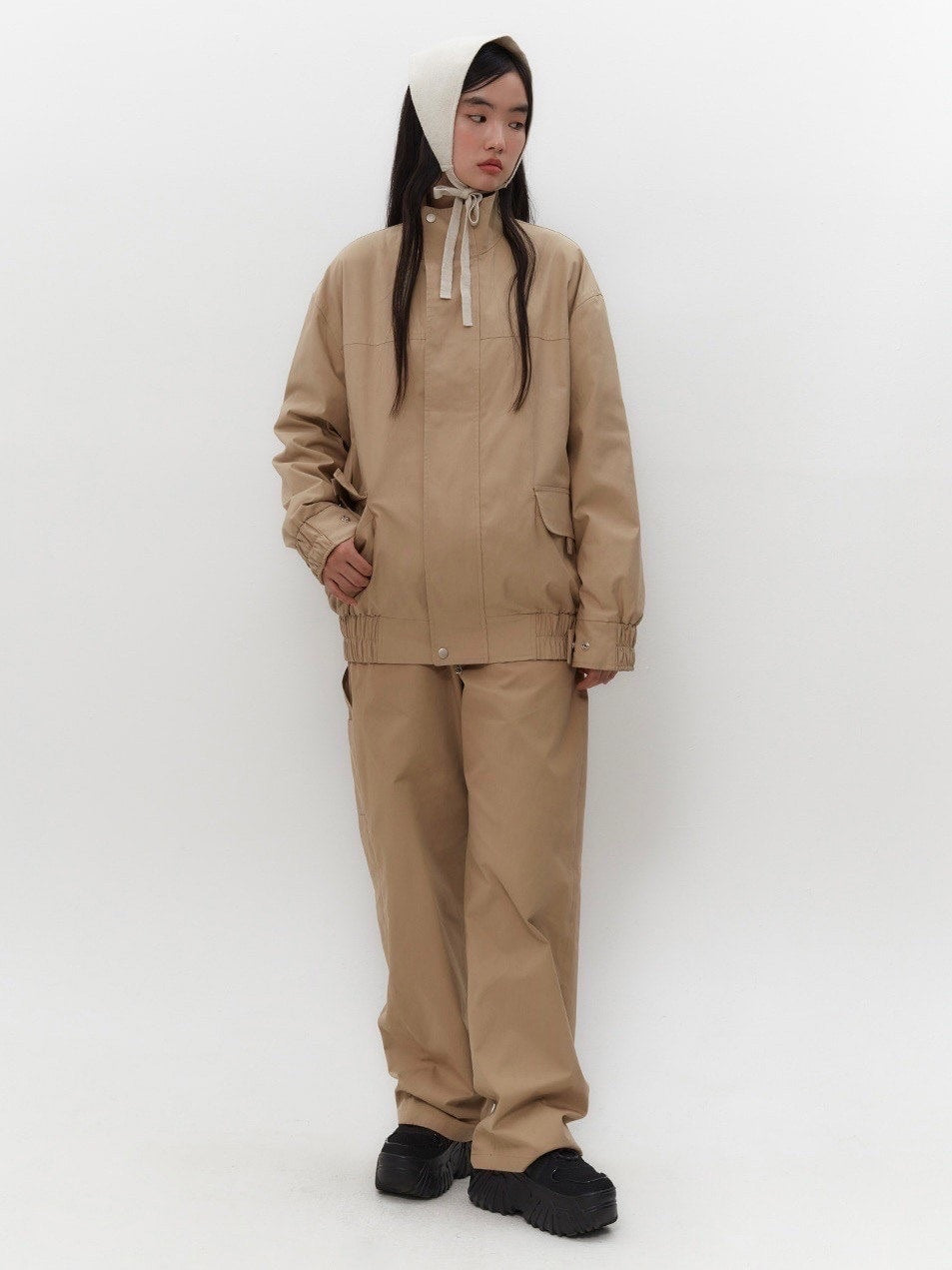 【TUOMIO】KNIT STRAP BONNET