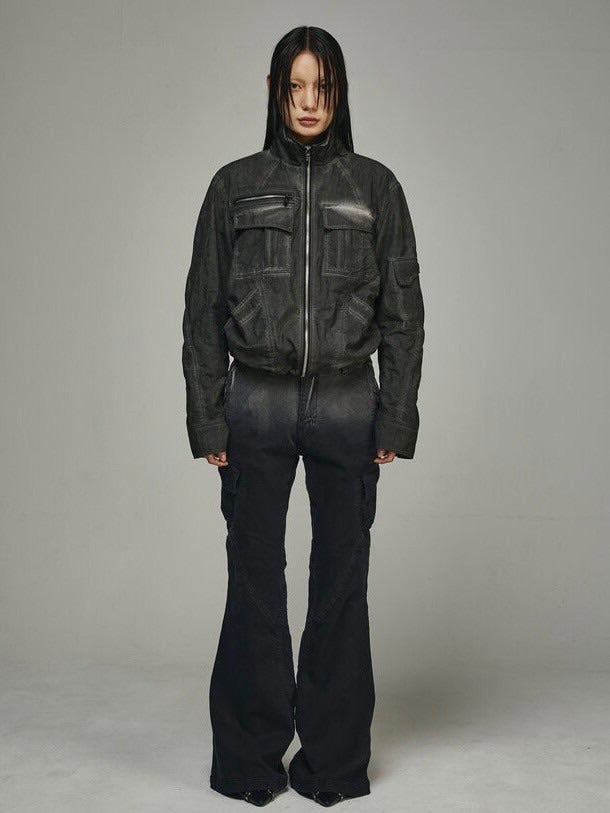 【BLR BLUER】DYED MULTI-POCKET NYLON WORK JACKET