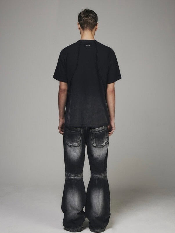 【BLR BLUER】DESTROYED GRADATION BLEACHED SHORT SLEEVE